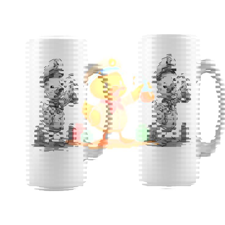 ダックビーイング・ア・オイラー、キュートなデザイン。 コーヒーマグ