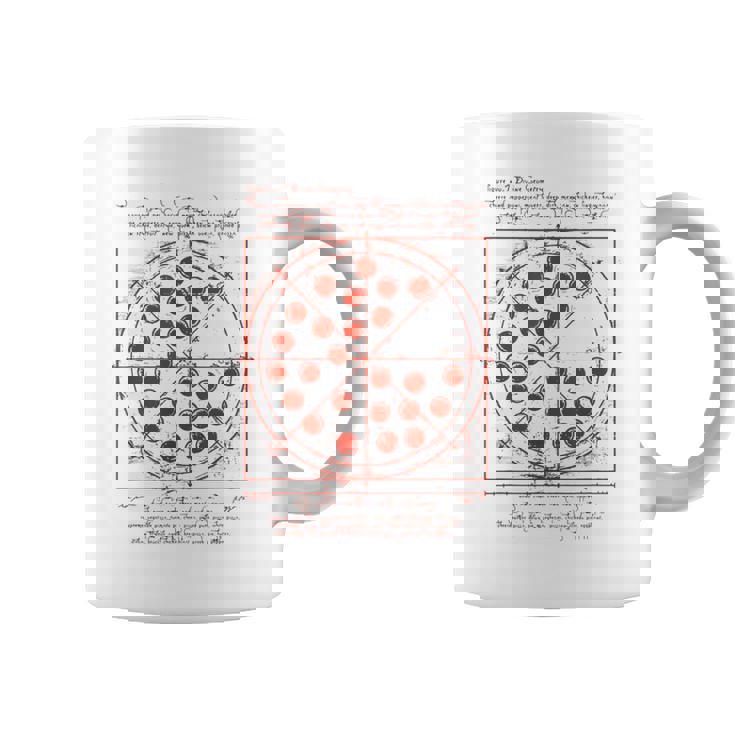 ダヴィンチ・ヴィトルヴィアンマン・ピザ コーヒーマグ