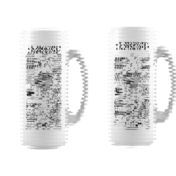 チェンバロ奏者 ヴィンテージ 特許 鍵盤 楽器 長袖tシャツ コーヒーマグ