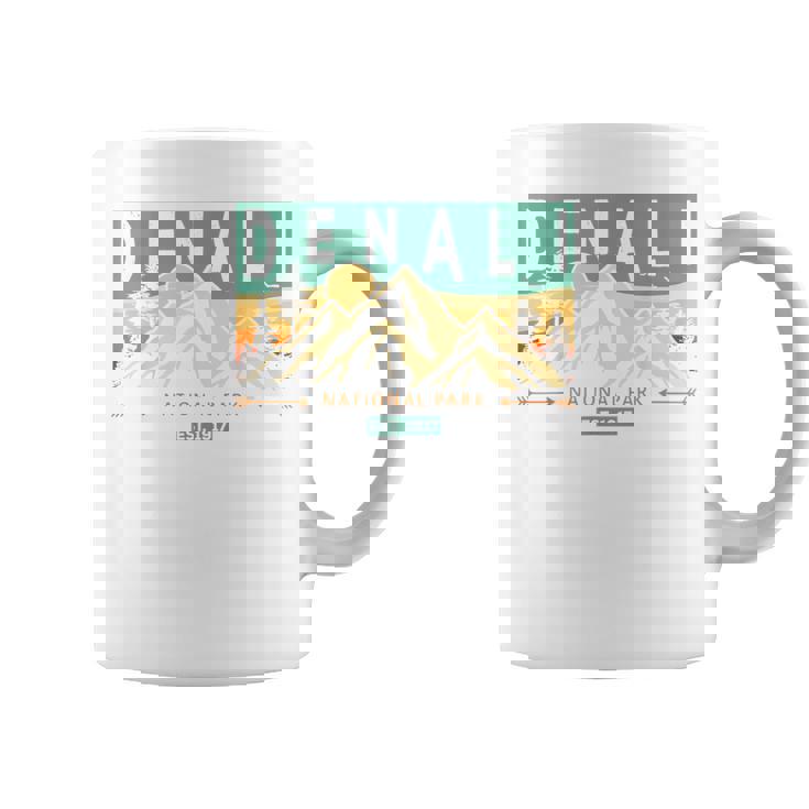 デナリ国立公園 山 自然 レトロ 夕日 ヴィンテージ コーヒーマグ