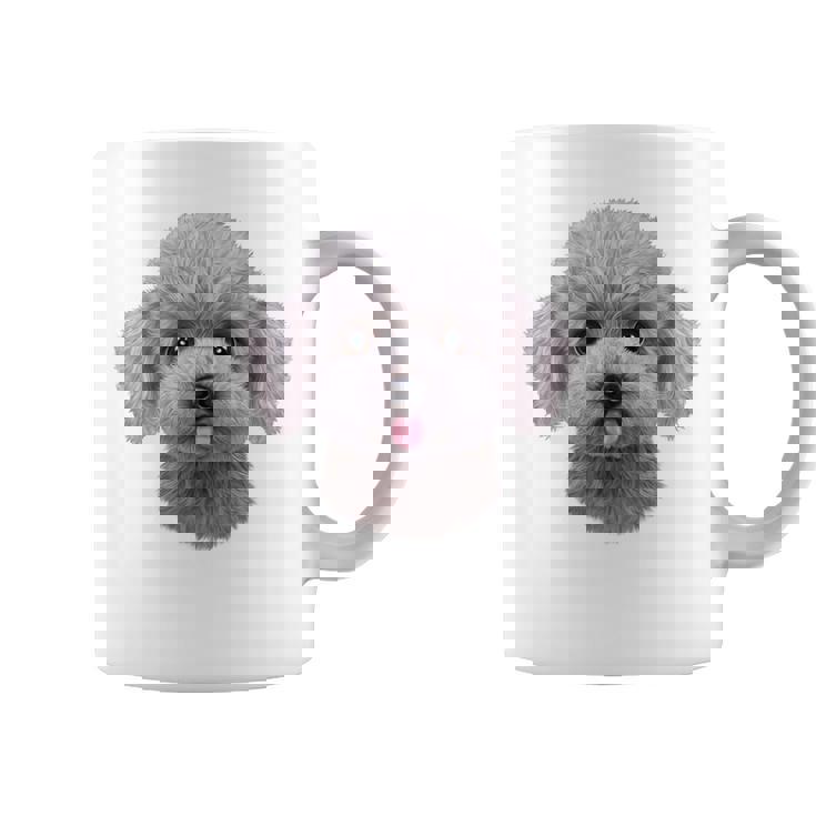 ホワイト トイプードル 犬 いぬ 顔 コーヒーマグ