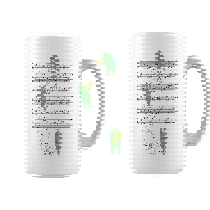 トロンボーン奏者 カエル トロンボーン好きのトロンボーン愛好家 トロンボーン音記号 コーヒーマグ