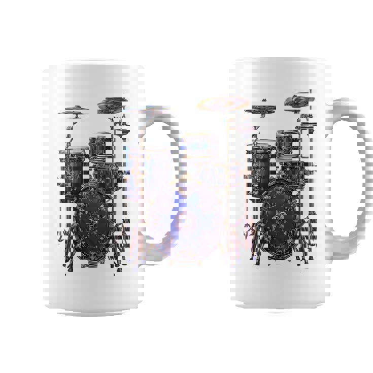 ドラム ドラマー ドラミング ドラム 長袖tシャツ コーヒーマグ