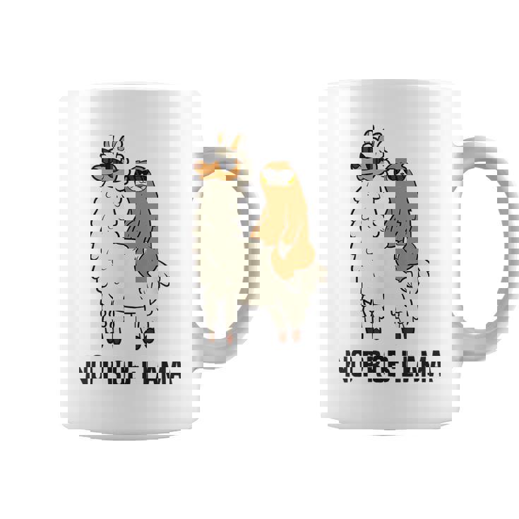 ナマケモノ乗り ラマ ノープルーラマ ラマ コーヒーマグ