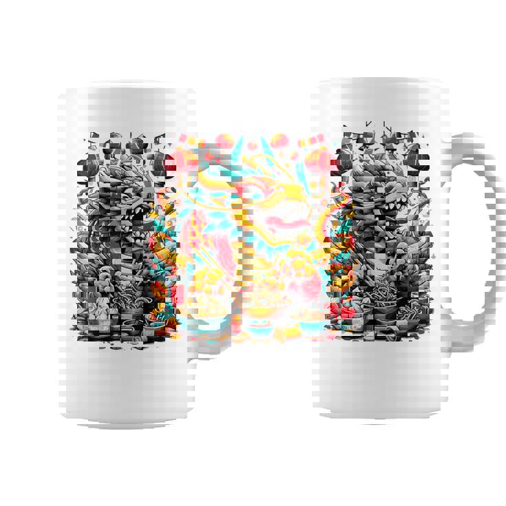 ニューイヤードラゴン ジョイフルドラゴン 旧正月のお祭り コーヒーマグ