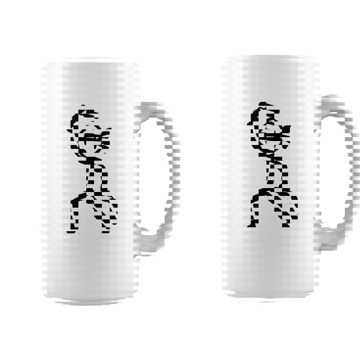 ヌンチャク棒人間クリップアートグラフィック 長袖tシャツ コーヒーマグ