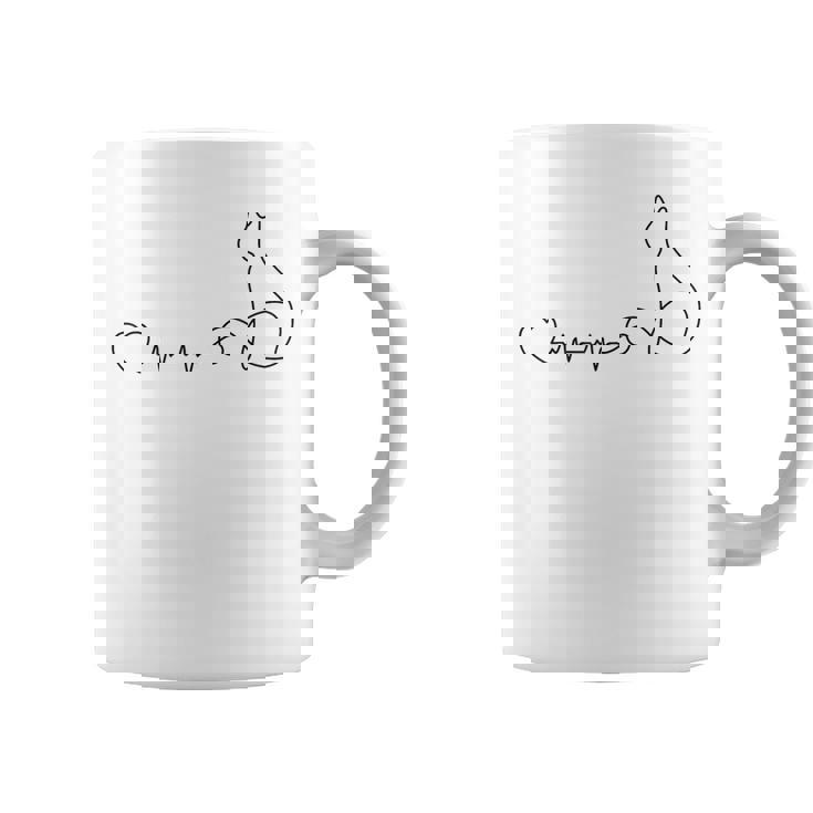 ネコ好きの心拍猫 コーヒーマグ