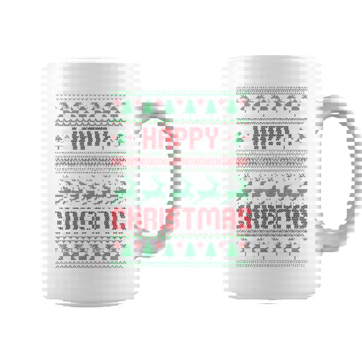 ハッピークリスマス、アグリークリスマス コーヒーマグ