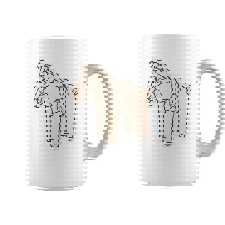 ハニワの馬 埴輪【ゆるフレンズ】歴史土器 シンプル かわいい イラスト 長袖tシャツ コーヒーマグ