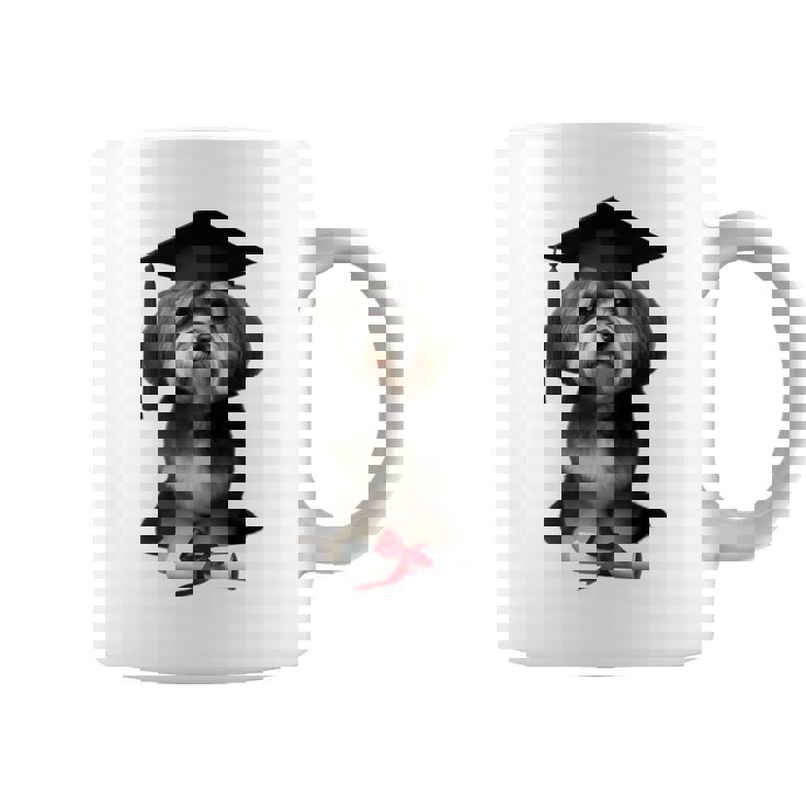 ハバニーズ犬 グラチュエーションキャップ トレーニング 学校 卒業生 オーナー 長袖tシャツ コーヒーマグ