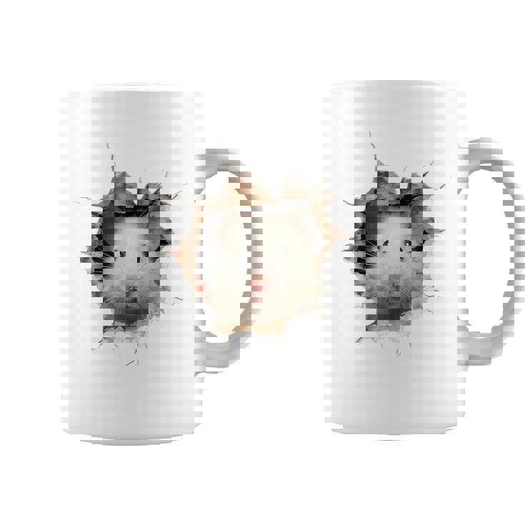 ハムスター アニマルプリント グラフィック ポートレート 顔 ハムスター コーヒーマグ