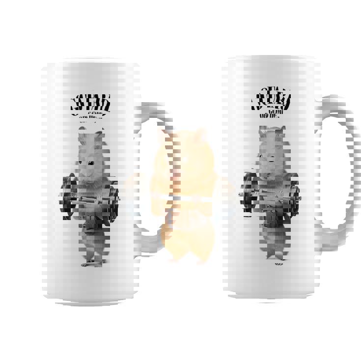 ハムスター ウェイトリフティング フィットネスジム コーヒーマグ