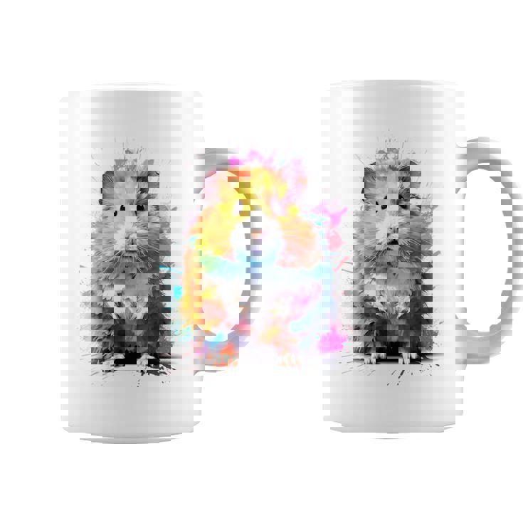 ハムスター 動物 カラフル モチーフ 抽象 アート 絵画 ハムスター コーヒーマグ