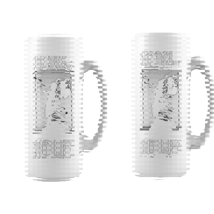 バイク愛好家とバイカーズノーバイクノーライフ背中 コーヒーマグ