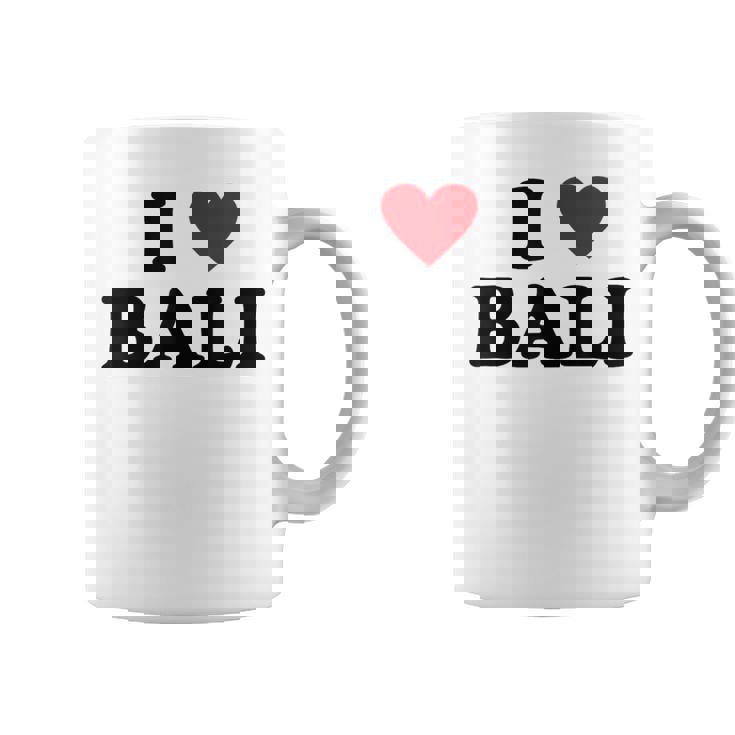 バケーションアイランドハート-ファニーアイラブバリ コーヒーマグ