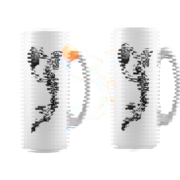 バスケットボール スケルトン ハロウィン 男性 男の子 バスケットボール ハロウィン コーヒーマグ
