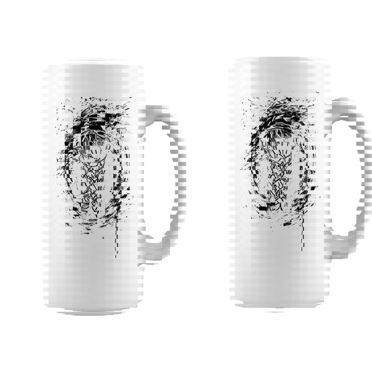 バスケットボールフープグラフィティレジャースポーツ コーヒーマグ