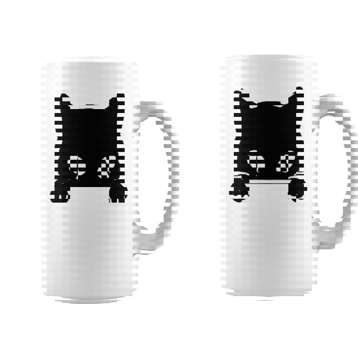 バッグの中に隠れているかわいい黒猫 猫好き 猫飼い 猫 ネコ ねこくろねこ好き 面白い サプライズ ギフト コーヒーマグ