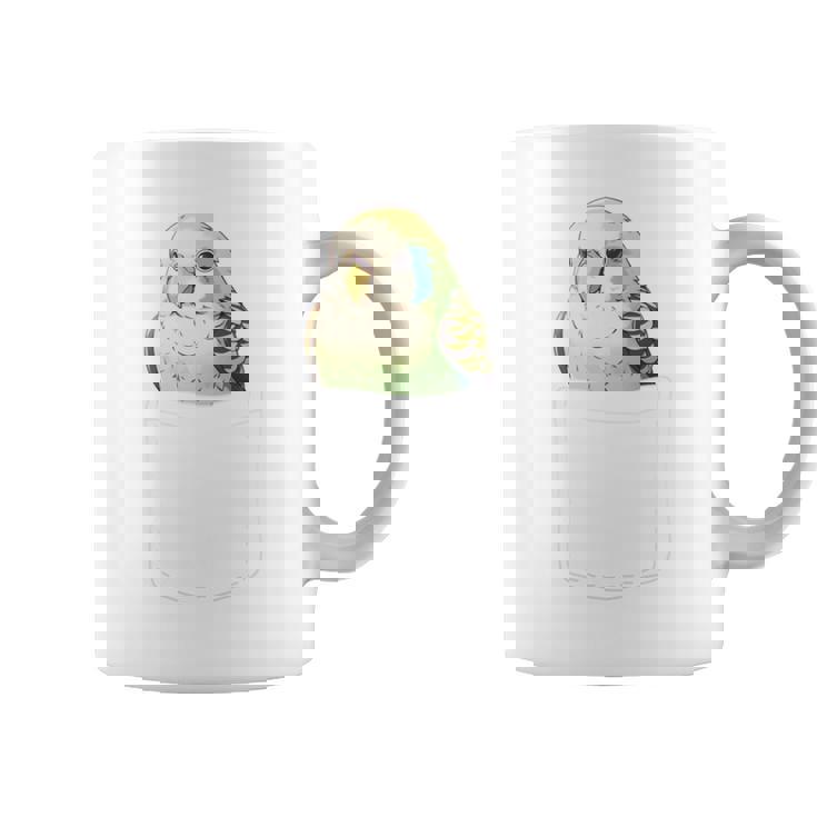 バッグの中のかわいいセキセイインコ、面白いセキセイインコ 長袖tシャツ コーヒーマグ