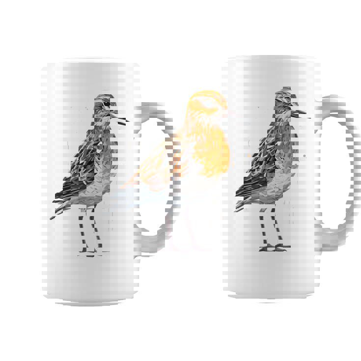 バフブレストのサンドパイパー幾何学模様のパッテンアート、かわいい鳥好き。 コーヒーマグ