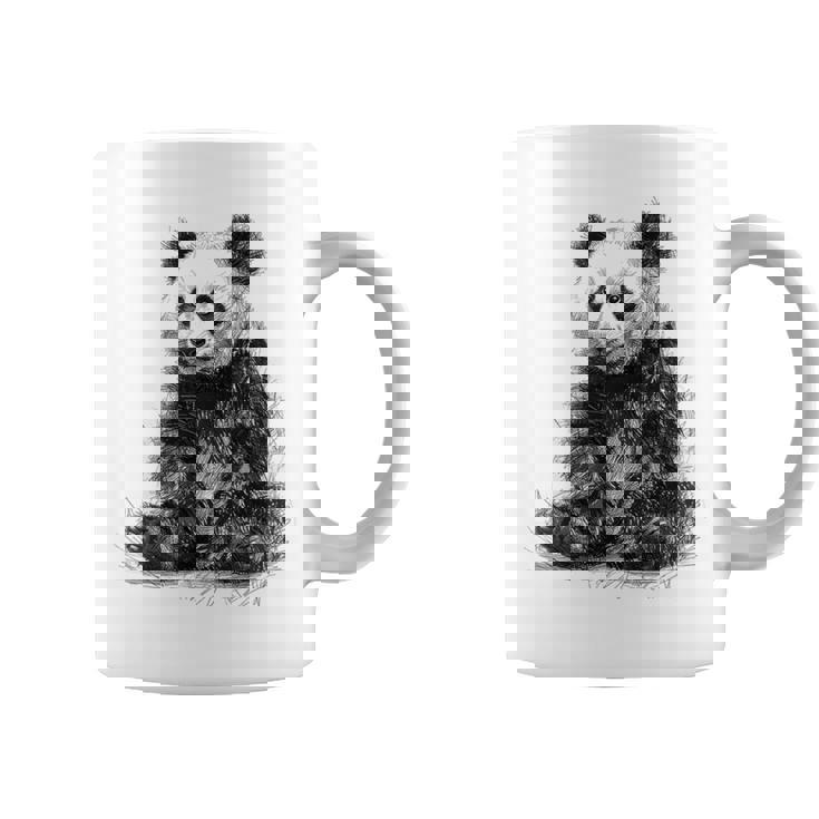 パンダ アニマルプリント グラフィック デッサン アート 絵画 パンダ コーヒーマグ