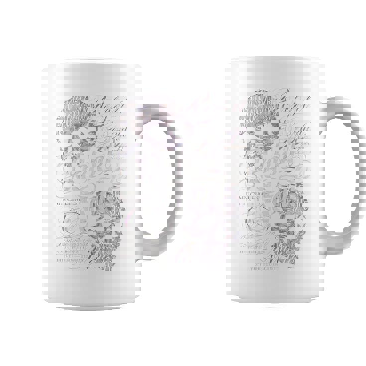 ヒップホップ アーバン ヴィンテージ エッジの効いた Y2k バックプリント ストリートウェア スカル 長袖tシャツ コーヒーマグ