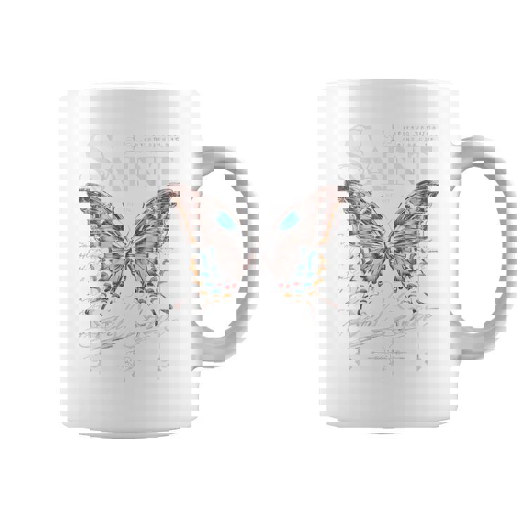 バックプリント ヒップホップ ストリートウェア レトロ Y2k Hip Hop ビンテージ モス バタフライ コーヒーマグ