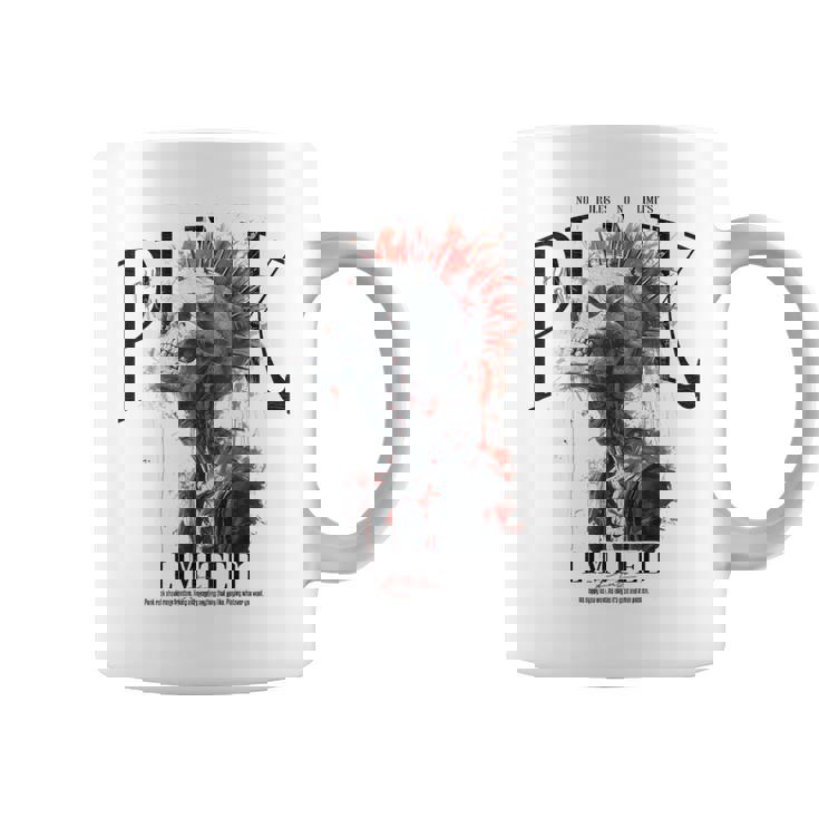 ヒップホップ ヴィンテージ エッジの効いた Y2k バックプリント ストリートウェア パンク スカル コーヒーマグ