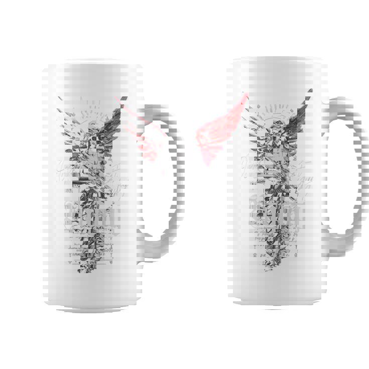 ヒップホップ ヴィンテージ エッジー アーバン Y2k バックプリント ストリートウェア エンジェル コーヒーマグ