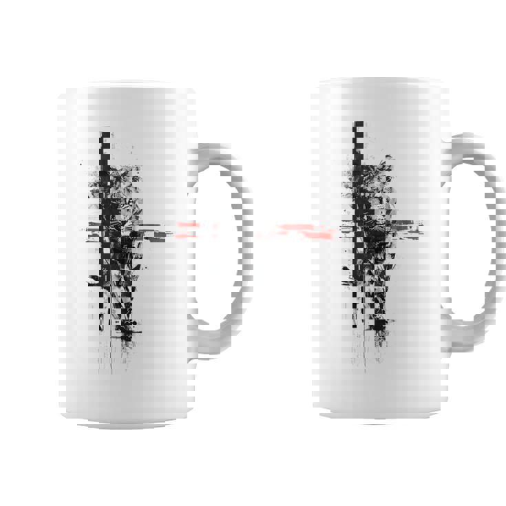 ヒョウ 動物 抽象 グラフィック 描画 絵画 ヒョウ コーヒーマグ