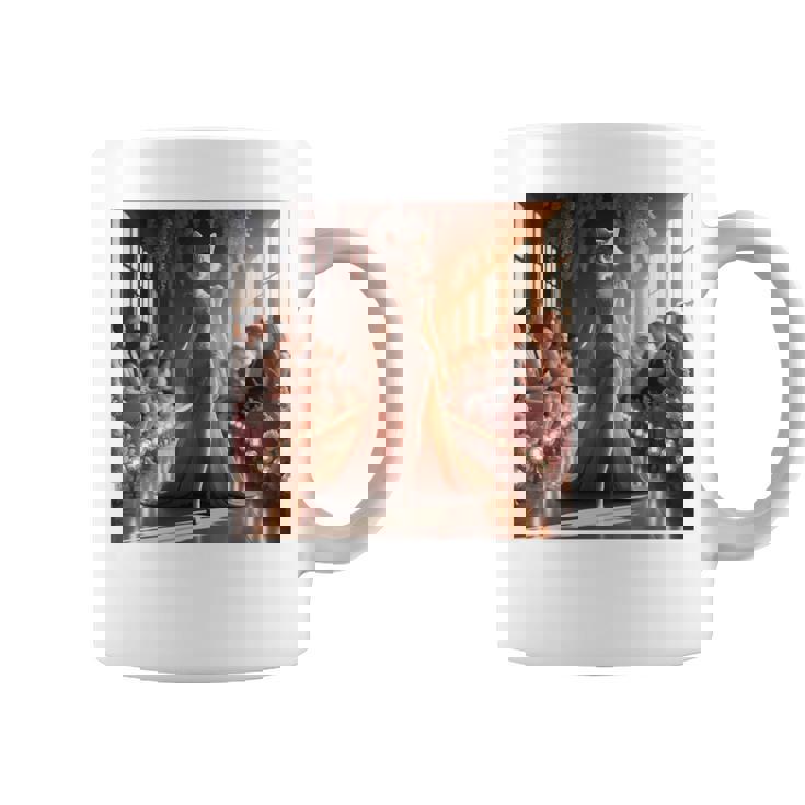 ファンタジー表彰台 美しい猫 長袖tシャツ コーヒーマグ