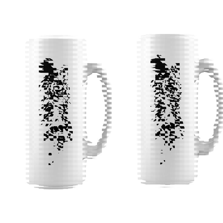 フクロウ -ブラックホワイト-クールな女性男性子供動物 Owl コーヒーマグ