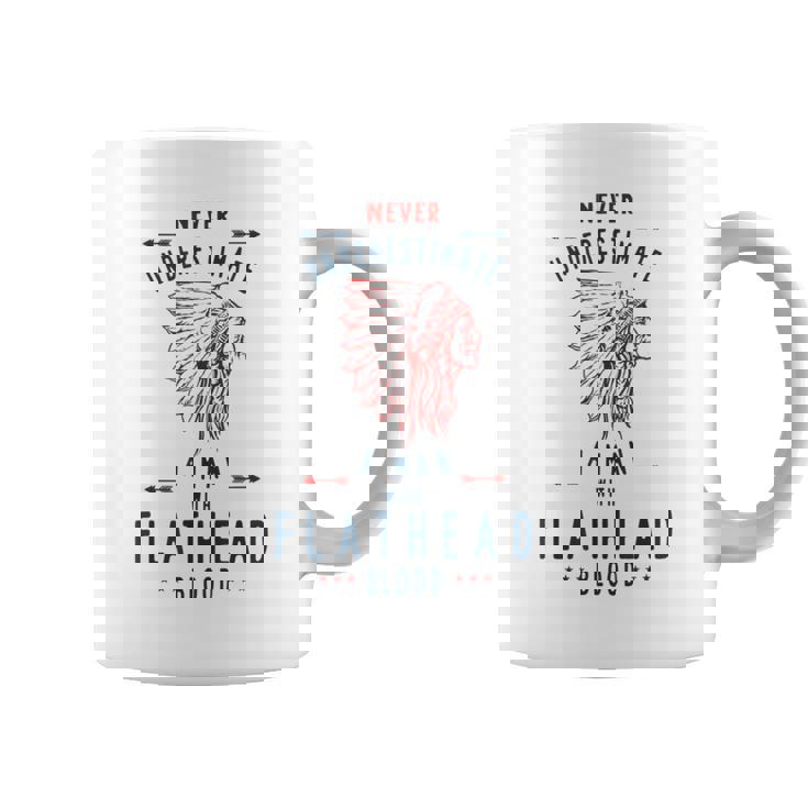 フラットヘッド ネイティブアメリカン インディアンマン Never Underestimate コーヒーマグ