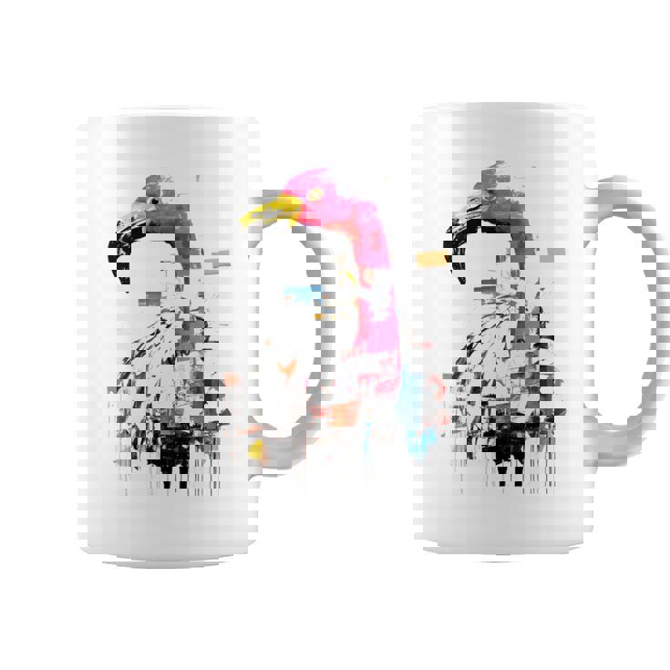 フラミンゴ 鮮やかな色 芸術的な野生動物の表現 コーヒーマグ