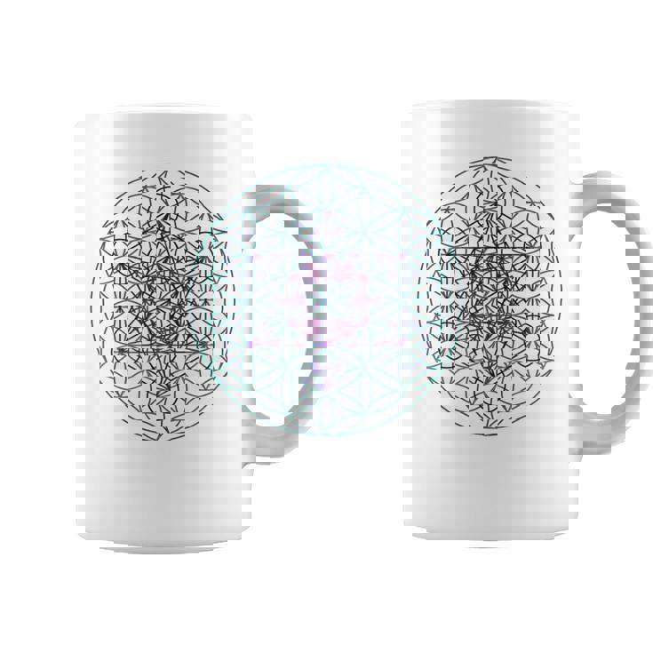 フラワーオブライフ メタトロンキューブ1シンボルtシャツ コーヒーマグ