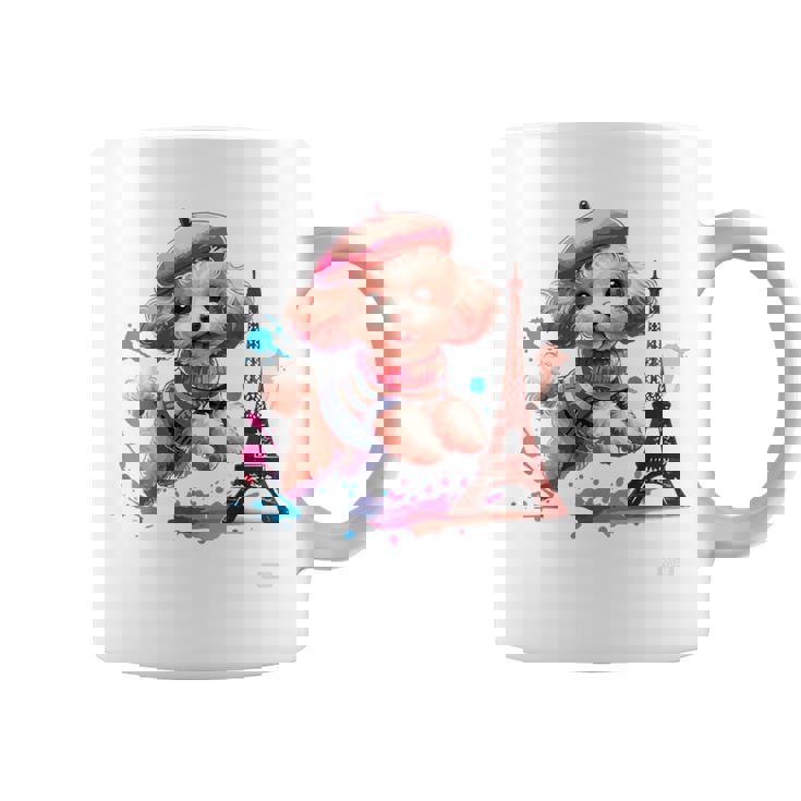 フランス パリ エッフェル塔 ファッション トイ プードル パリ 子犬 コーヒーマグ