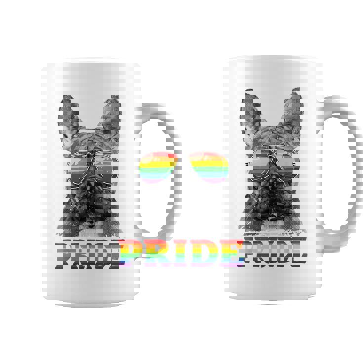 フレンチブルドッグ ゲイプライド Lgbt レインボーフラッグ サングラス Lgbtq コーヒーマグ