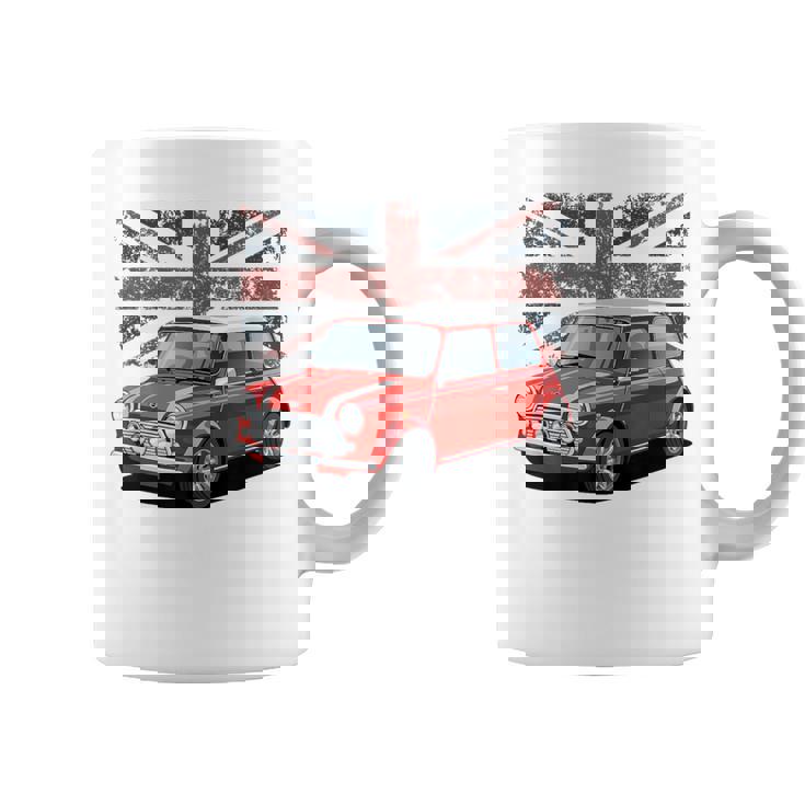 ブリティッシュクラシックカー レッドミニスポーツカー コーヒーマグ