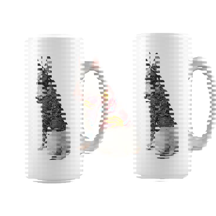 ブルテリア犬 日本龍 タトゥー入り イレズミ コーヒーマグ