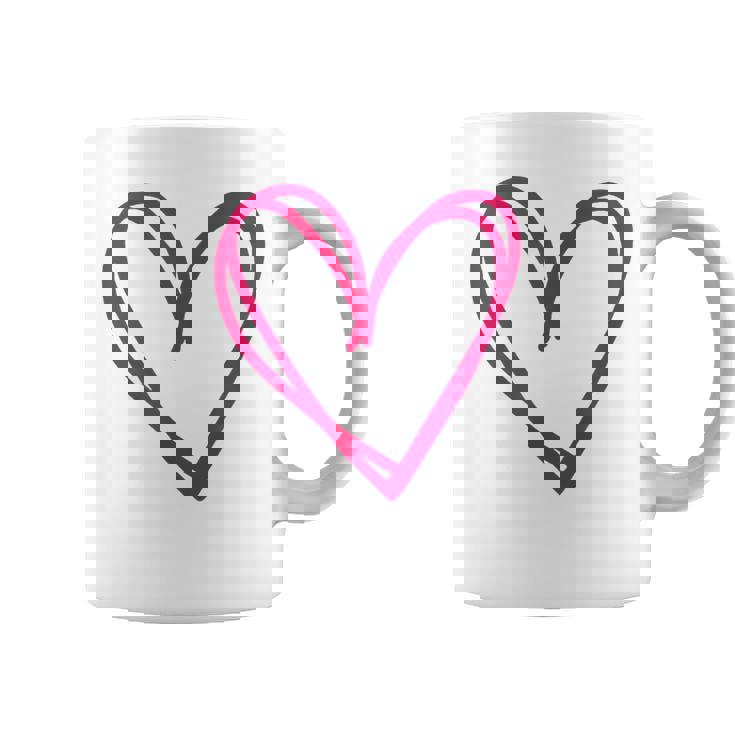 ホットピンクハート コーヒーマグ