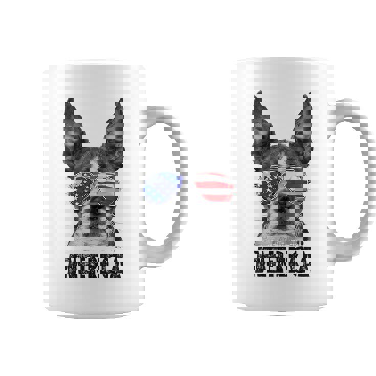 ボストン・テリア 7月4日 メリカ メンズ レディース アメリカ国旗 コーヒーマグ