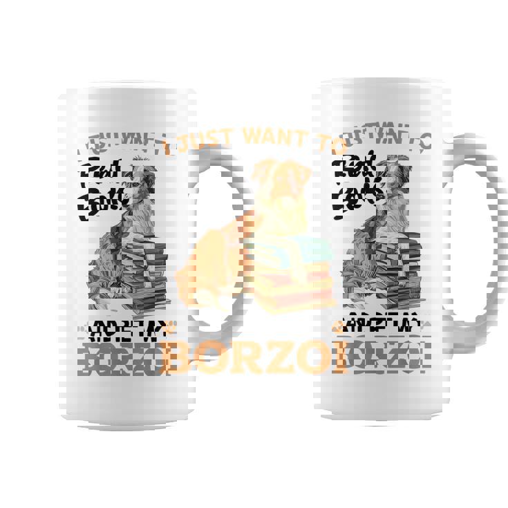 ボルゾイ・ドッグ・ブリード本を読んでボルゾイを撫でたいだけ コーヒーマグ