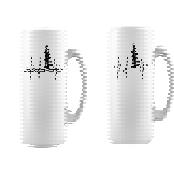 マイ・ハート・ビーツ・フォー・コントラバス・ハートビート コーヒーマグ