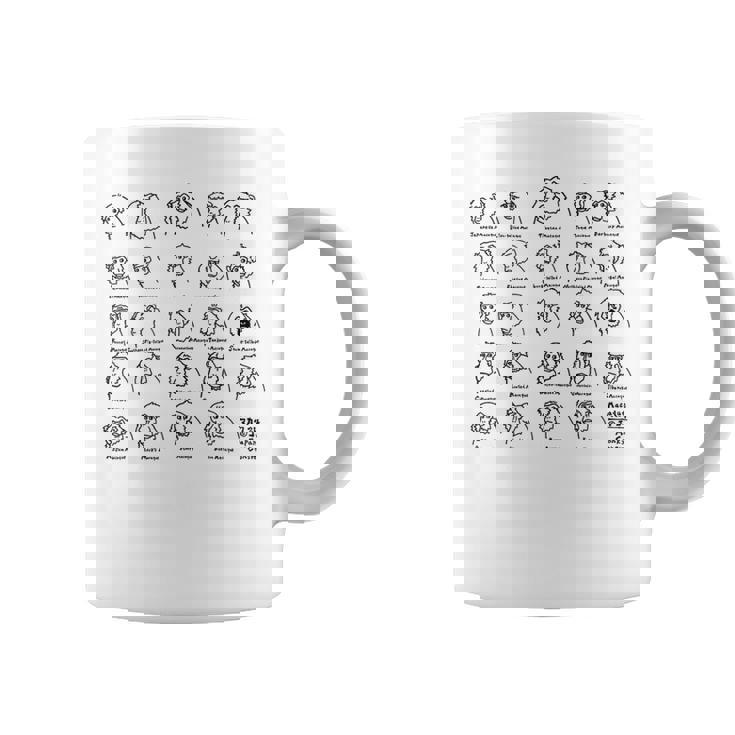 マカク24種 （黒字） コーヒーマグ