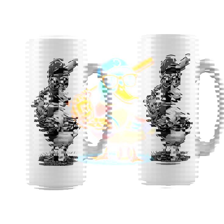 マガモのアヒル 野球愛好家 アヒル 野球 コーヒーマグ