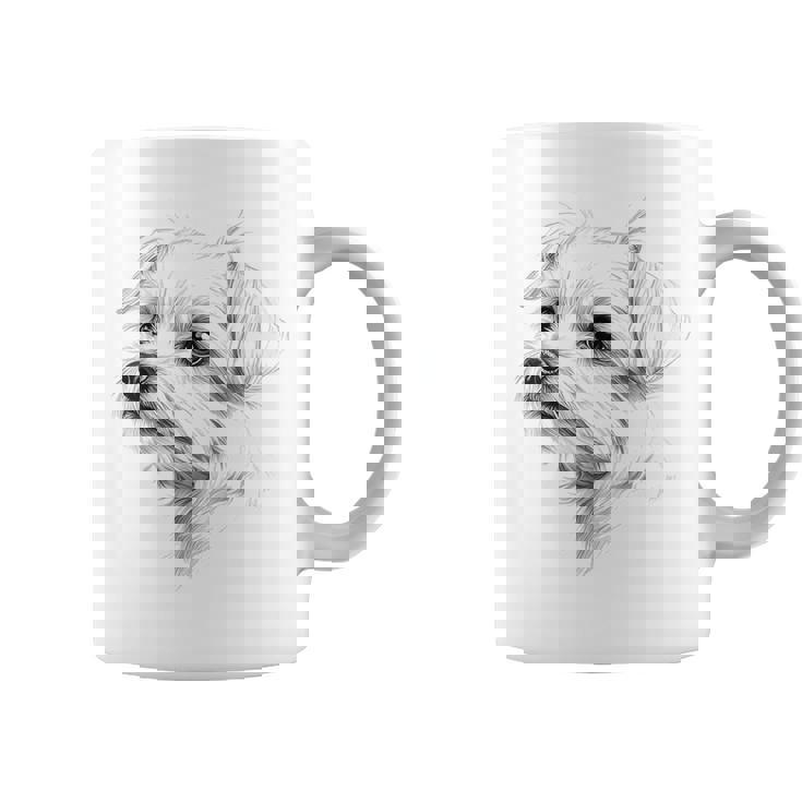 マルチーズ 犬 グラフィック ペット アートワーク マルチーズ コーヒーマグ