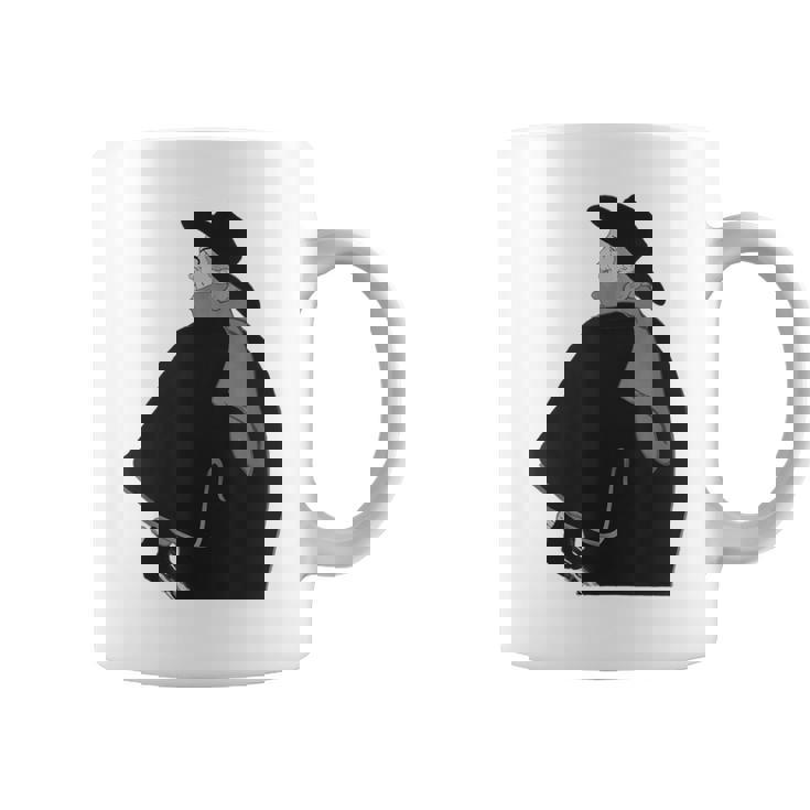 ミステリアスなクロークドクラシック紳士ヴィンテージノワールスタイル コーヒーマグ