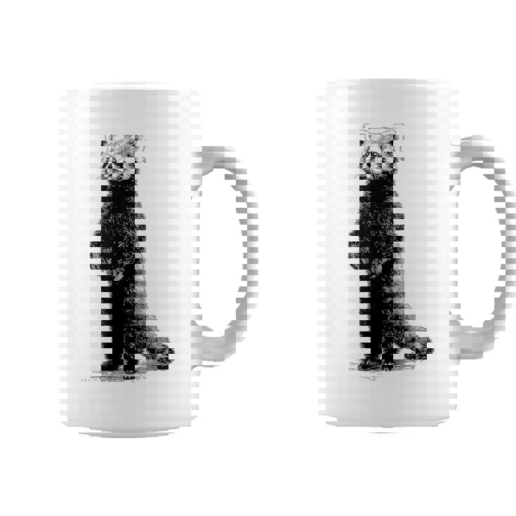 ミニマリストデザインのレッサーパンダ コーヒーマグ