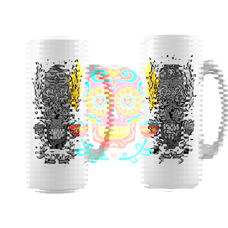 メキシカンホリデー カーニバル マスク カラフル スカル コーヒーマグ