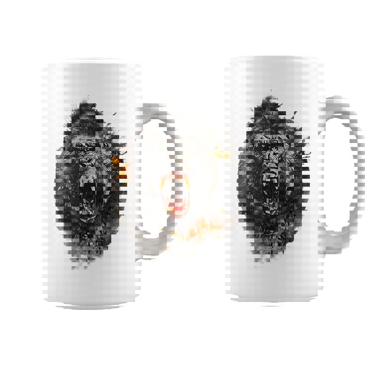 モンキー ゴリラ シルバーバック アニマル スプラッシュ グラフィティ アート コーヒーマグ